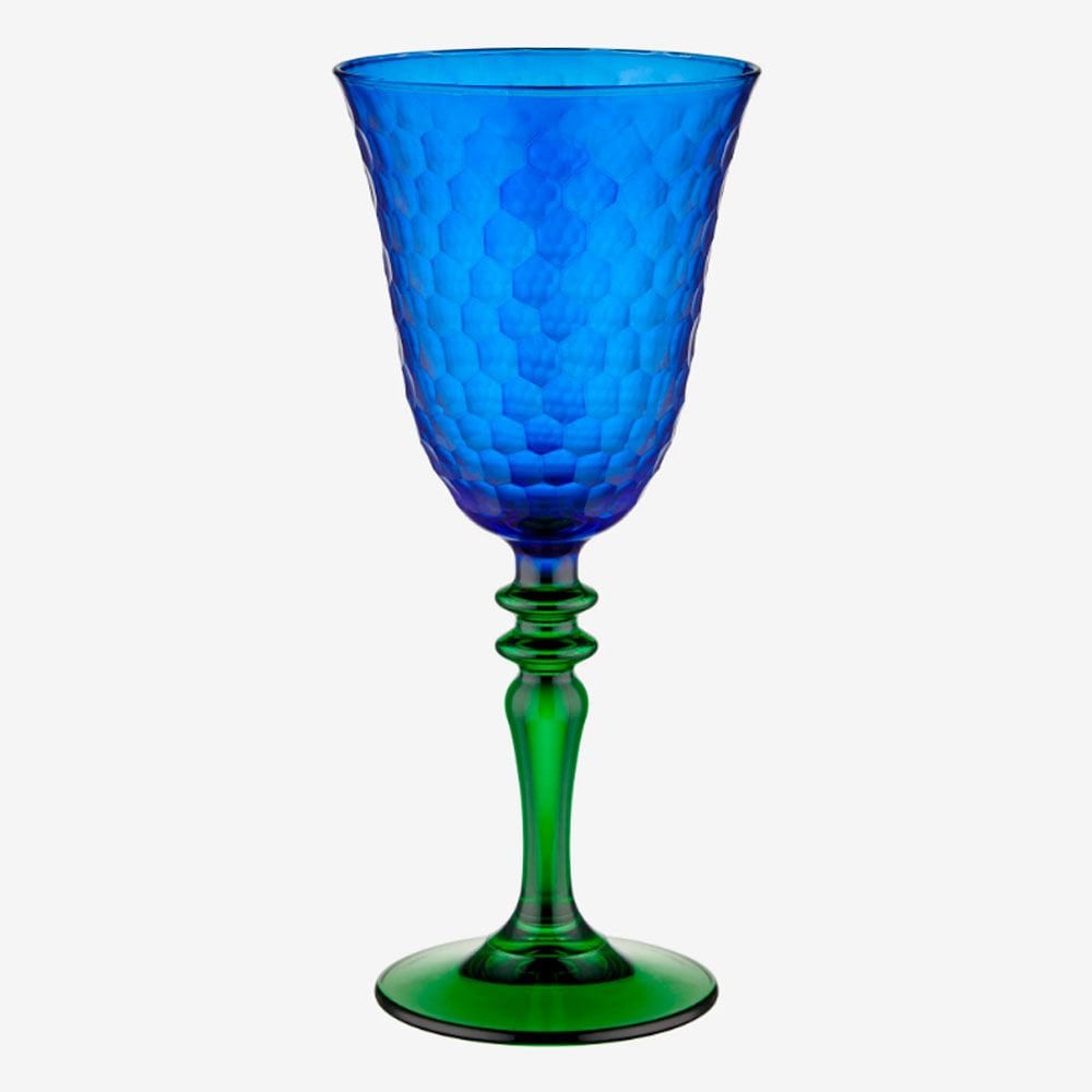 Mavi Yeşil Cam Kadeh 270 Ml Venezia Collection by Chiara Alessi
