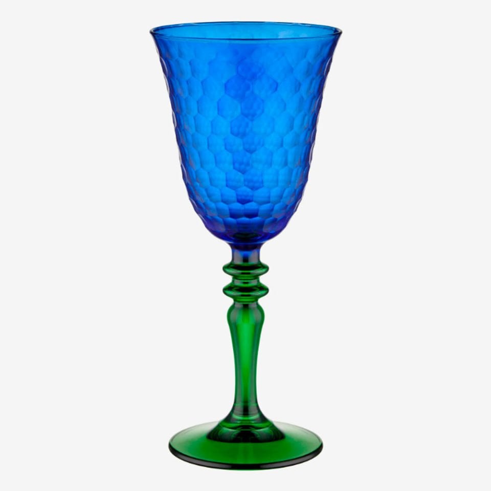 Mavi Yeşil Cam Kadeh 270 Ml Venezia Collection by Chiara Alessi
