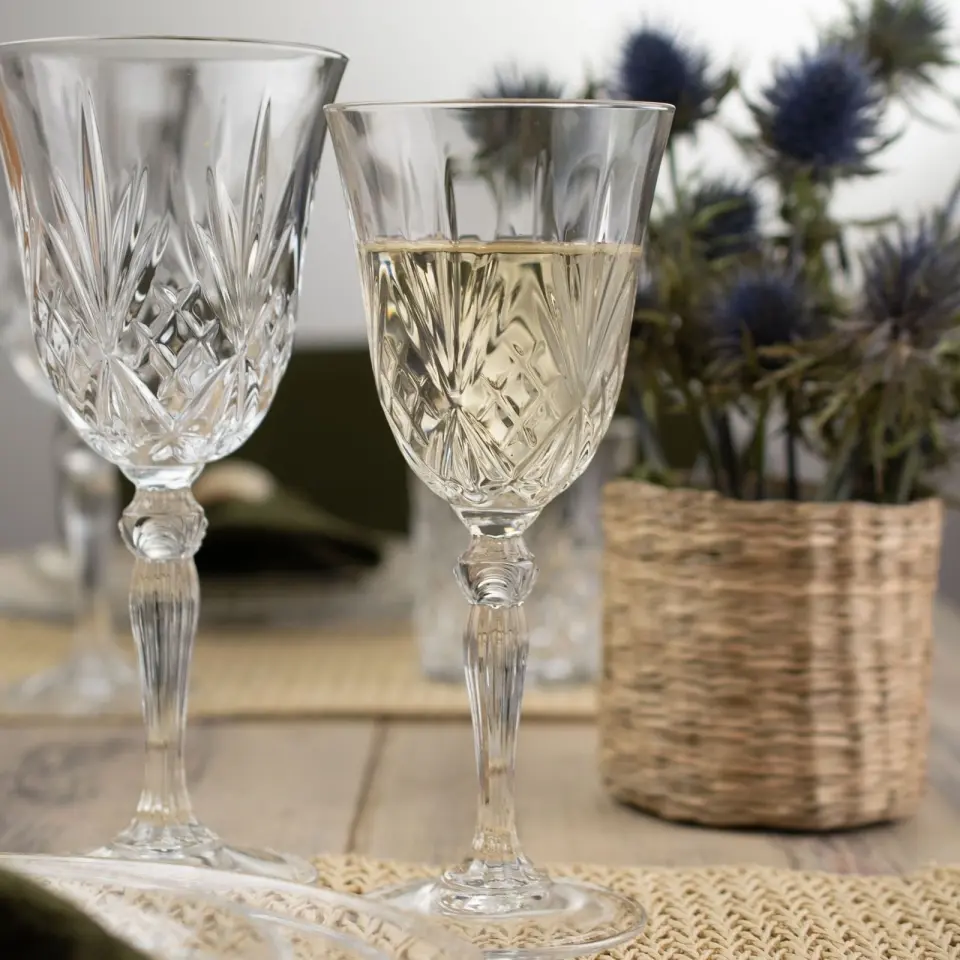 RCR Melodia Yüksek Kalite Cam Kristal 6'lı Kadeh Seti 270 ml